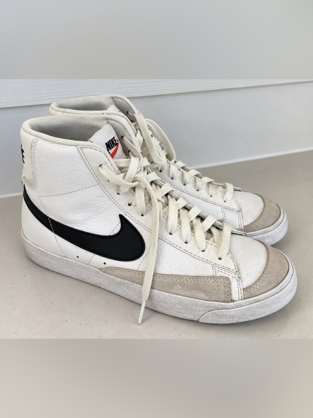Nike Blazer Mid ’77 GS Youth 6.5Y White Black Sneakers DA4086-100 /women’s 8